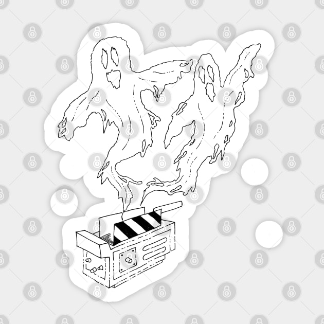 Ghosts trapped Sticker by PrintablesPassions